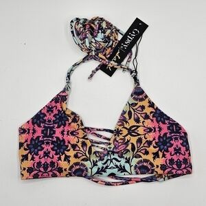 NWT Gypsy 05 swimm Mosaic bikini top only size xs